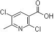 CAS # 117449-74-8, 2,5-Dichloro-6-methyl-3-pyridinecarboxylic acid