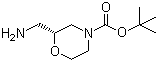 structure of CAS# 1174913-80-4, (R)-2-(Aminomethyl)morpholine-4-carboxylic acid tert-butyl ester
