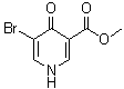 5-溴-1,4-二氢-4-氧代-3-吡啶羧酸甲酯分子结构 (CAS 1175512-08-9)