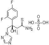 (alphaR,betaR)-beta-(2,4-二氟苯基)-beta-羟基-alpha-甲基-1H-1,2,4-三唑-1-硫代丁酰胺硫酸盐分子结构 (CAS 1175536-51-2)