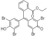 structure of CAS# 1176-74-5, alpha-(3,5-Dibromo-4-hydroxyphenyl)-alpha-(3,5-dibromo-4-oxo-2,5-cyclohexadien-1-ylidene)-o-toluic acid ethyl ester