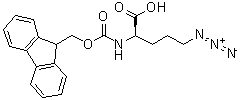 5-叠氮基-N-[芴甲氧羰基]-D-正缬氨酸分子结构 (CAS 1176270-25-9)