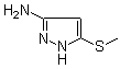 5-(甲硫基)-1H-吡唑-3-胺分子结构 (CAS 117736-74-0)