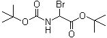 溴(叔丁氧羰基氨基)乙酸叔丁酯分子结构 (CAS 117833-60-0)