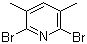 3,5-二甲基-2,6-二溴吡啶分子结构 (CAS 117846-58-9)