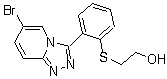 2-[[2-(6-溴-1,2,4-三唑并[4,3-a]吡啶-3-基)苯基]硫基]乙醇分子结构 (CAS 1178560-66-1)
