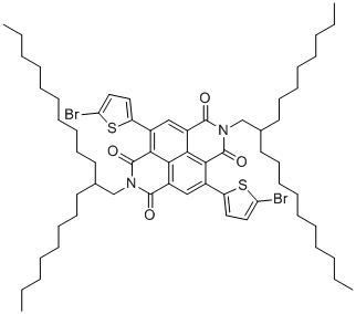 4,9-双(5-溴-2-噻吩基)-2,7-双(2-辛基十二烷基)-苯并[lmn][3,8]菲咯啉-1,3,6,8(2H,7H丁酮分子结构 (CAS 1178586-27-0)
