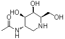 N-[(3S,4R,5S,6R)-4,5-二羟基-6-(羟基甲基)-3-哌啶基]乙酰胺分子结构 (CAS 117894-14-1)