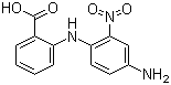 structure of CAS# 117907-43-4, 4-氨基-2-硝基二苯胺-2'-甲酸