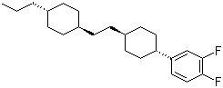 1,2-二氟-4-[反式-4-[2-(反式-4-丙基环己基)乙基]环己基]苯分子结构 (CAS 117943-37-0)