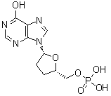 2',3'-二脱氧肌苷 5'-磷酸酯分子结构 (CAS 117947-01-0)