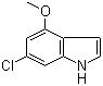 structure of CAS# 117970-23-7, 6-氯-4-甲氧基吲哚