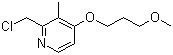 structure of CAS# 117977-20-5, 2-(氯甲基)-4-(3-甲氧基丙氧基)-3-甲基吡啶