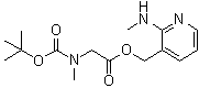 structure of CAS# 1180002-01-0, N-[叔丁氧羰基]-N-甲基甘氨酸 [2-(甲基氨基)-3-吡啶基]甲基酯