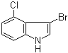 CAS # 1181332-74-0, 3-Bromo-4-chloro-1H-indole
