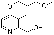 structure of CAS# 118175-10-3, 2-Hydroxymethyl-3-methyl-4-(3-methoxypropanoxyl)pyridine