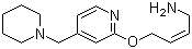4-[4-(N-哌啶甲基)吡啶-2-氧]顺-2-丁烯-1-胺分子结构 (CAS 118288-25-8)