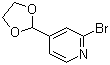 2-溴-4-(1,3-二氧戊环-2-基)吡啶分子结构 (CAS 118289-18-2)