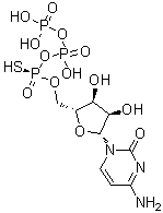 [P''(S)]-硫代三磷酸胞苷分子结构 (CAS 118353-34-7)