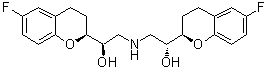 (+)-奈比洛尔分子结构 (CAS 118457-15-1)
