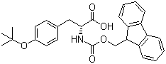 structure of CAS# 118488-18-9, Fmoc-O-叔丁基-D-酪氨酸