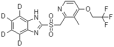 CAS 登录号：1184999-77-6, 兰索拉唑砜-d<sub>4</sub>