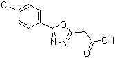 [5-(4-氯苯基)-[1,3,4]恶二唑-2-基]乙酸分子结构 (CAS 118509-31-2)