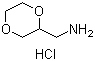1,4-二恶烷-2-甲胺盐酸盐分子结构 (CAS 1185156-19-7)