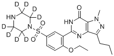 structure of CAS# 1185168-06-2, N-去甲基西地那非-d8