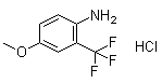 4-甲氧基-2-(三氟甲基)苯胺盐酸盐分子结构 (CAS 1185304-48-6)