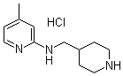4-甲基-N-(4-哌啶基甲基)-2-吡啶胺盐酸盐分子结构 (CAS 1185306-92-6)