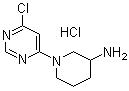1-(6-氯-4-嘧啶基)-3-哌啶胺盐酸盐分子结构 (CAS 1185307-01-0)
