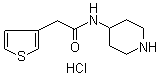 N-4-哌啶基-3-噻吩乙酰胺盐酸盐分子结构 (CAS 1185307-09-8)