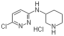 6-氯-N-3-哌啶基-3-哒嗪胺盐酸盐分子结构 (CAS 1185307-10-1)