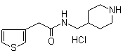 N-(4-哌啶基甲基)-3-噻吩乙酰胺盐酸盐分子结构 (CAS 1185307-16-7)