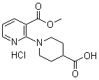 CAS # 1185307-29-2, 2-(4-Carboxy-1-piperidinyl)-3-pyridinecarboxylic acid 3-methyl ester hydrochloride