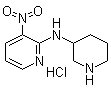 3-硝基-N-3-哌啶基-2-吡啶胺盐酸盐分子结构 (CAS 1185307-69-0)