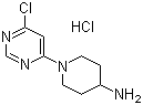 1-(6-氯-4-嘧啶基)-4-哌啶胺盐酸盐分子结构 (CAS 1185307-78-1)