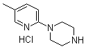 1-(5-甲基-2-吡啶基)哌嗪盐酸盐分子结构 (CAS 1185307-85-0)