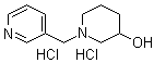 1-(3-吡啶基甲基)哌啶-3-醇盐酸盐分子结构 (CAS 1185307-92-9)