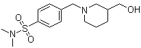 4-[[3-(羟基甲基)-1-哌啶基]甲基]-N,N-二甲基苯磺酰胺分子结构 (CAS 1185307-93-0)