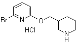 structure of CAS# 1185308-11-5, 2-溴-6-(3-哌啶基甲氧基)吡啶盐酸盐