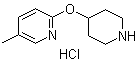 structure of CAS# 1185308-30-8, 5-甲基-2-(4-哌啶基氧基)吡啶盐酸盐