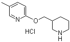 CAS # 1185308-79-5, 5-Methyl-2-(3-piperidinylmethoxy)pyridine hydrochloride