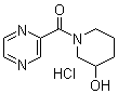 (3-羟基-1-哌啶基)-2-吡嗪基甲酮盐酸盐分子结构 (CAS 1185309-06-1)