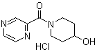 (4-羟基-1-哌啶基)-2-吡嗪基甲酮盐酸盐分子结构 (CAS 1185309-12-9)