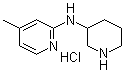 structure of CAS# 1185309-18-5, 4-甲基-N-3-哌啶基-2-吡啶胺盐酸盐