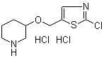 3-[(2-氯-5-噻唑基)甲氧基]哌啶盐酸盐分子结构 (CAS 1185309-44-7)