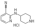 2-(4-Piperidinylamino)-3-pyridinecarbonitrile hydrochloride molecular structure (CAS 1185309-59-4)