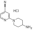 CAS 登录号：1185309-64-1, 2-(4-氨基-1-哌啶基)-4-吡啶甲腈盐酸盐